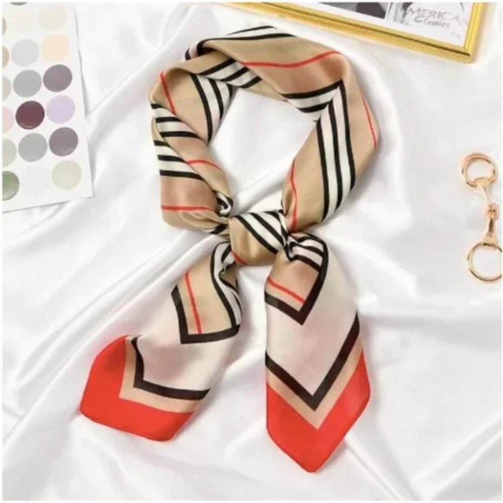 Orange striped Scarf